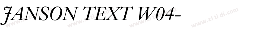 JANSON TEXT W04字体转换